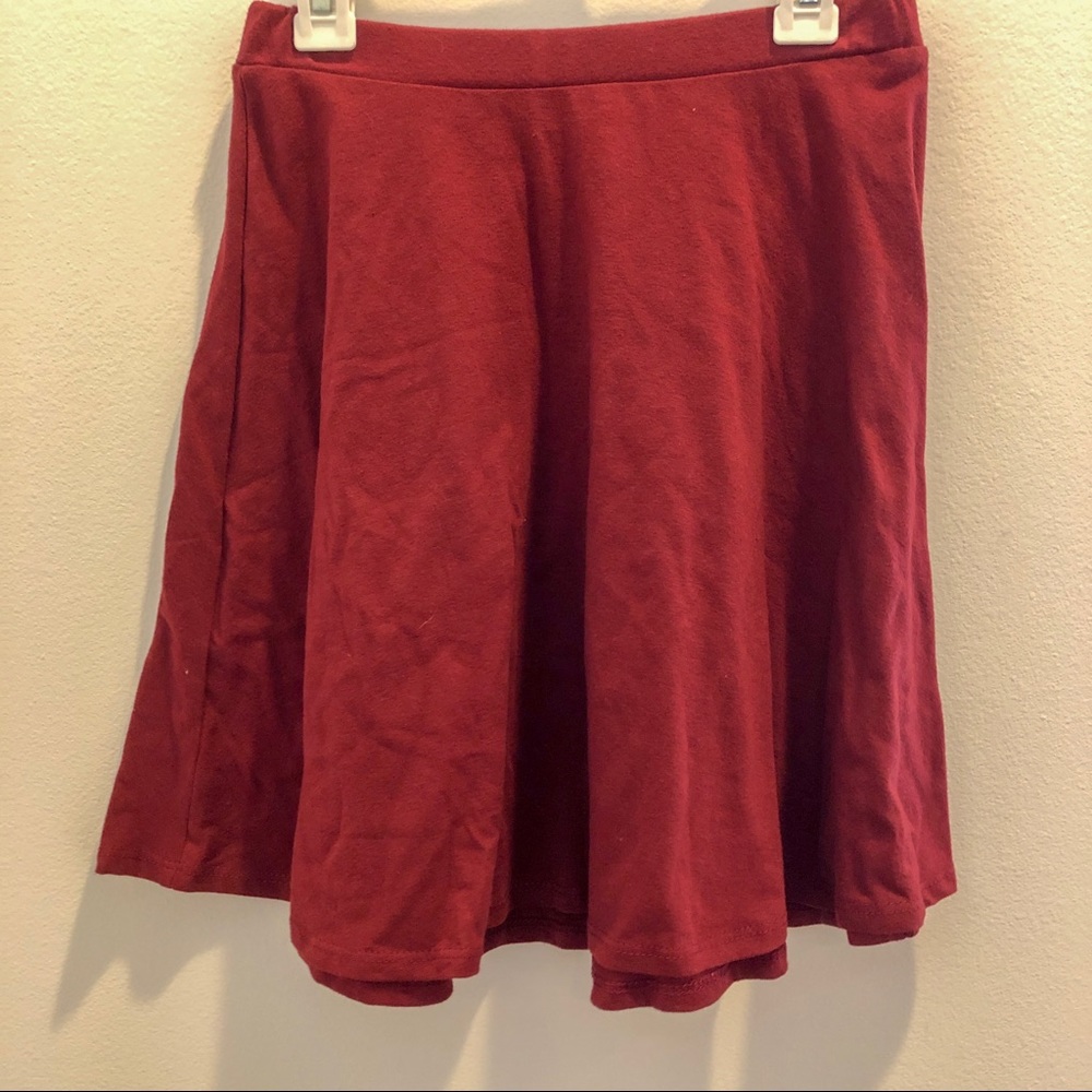 Red skater skirt